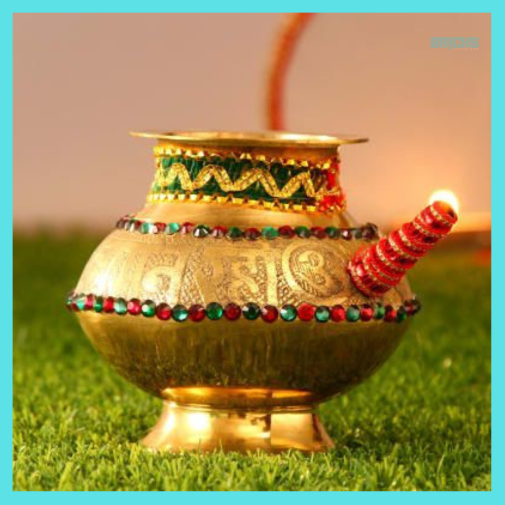  Brass lota Karwa chauth decoration ideas