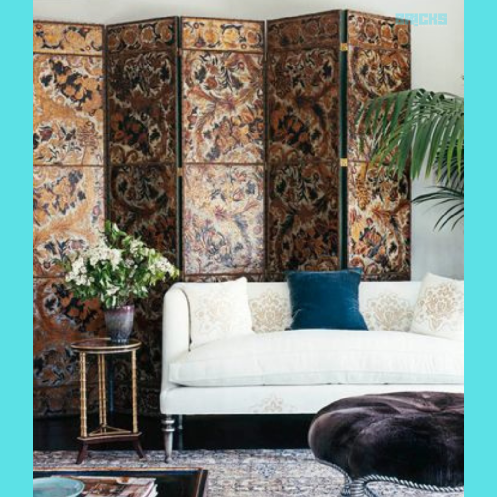 Bring home a sense of drama and boldness along with functionality with a printed folding screen