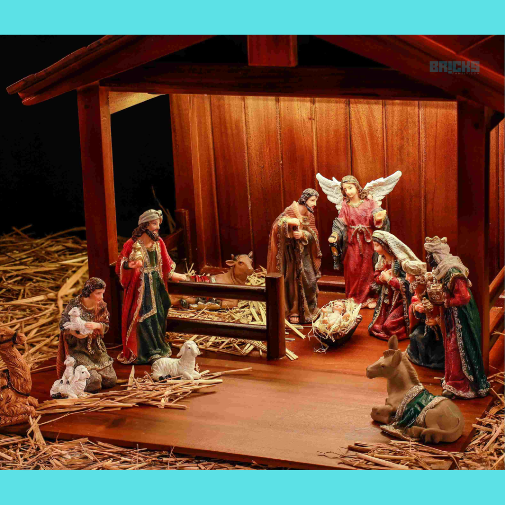 A nativity scene in your home will fill in the rich Christmas vibes and upgrade the beauty of your space traditionally