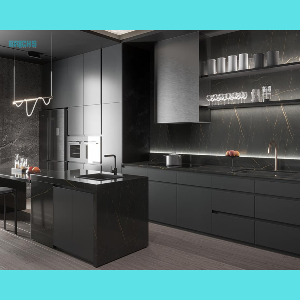 Entice kitchen with black beauty