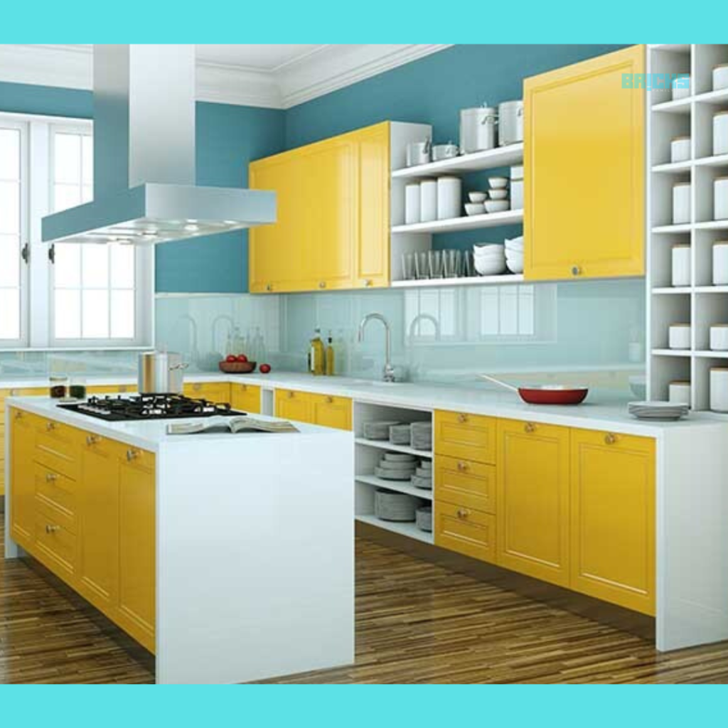 Yellow kitchen looks charming