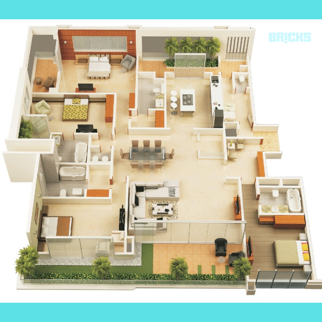 Best 4 BHK House Designs – Creative and Functional
