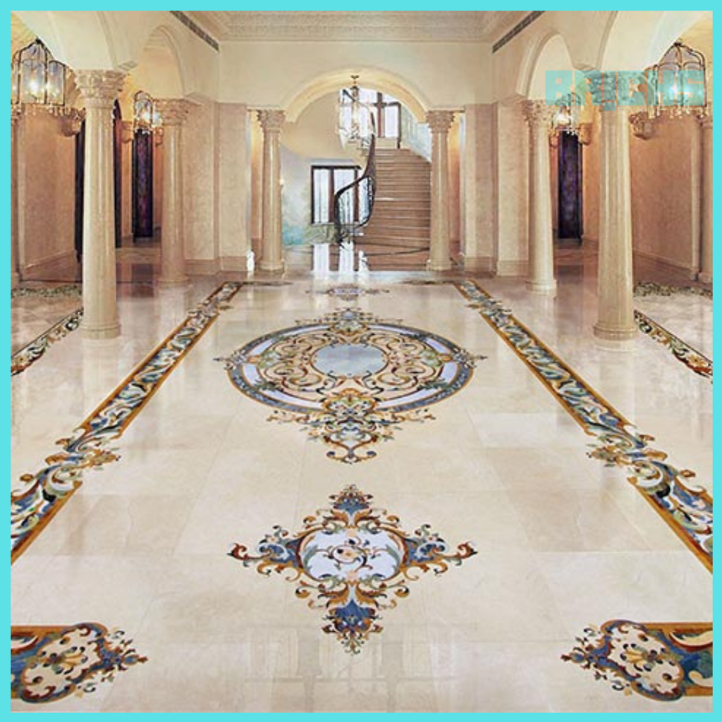 Add vintage touch to your marble floor
